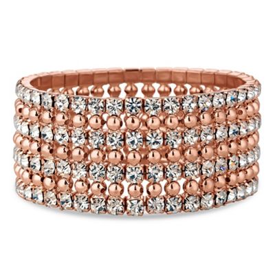 Rose gold diamante crystal bracelet